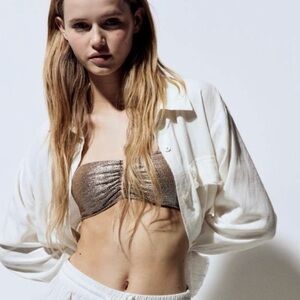 La Senza metallic strapless bandeau bra